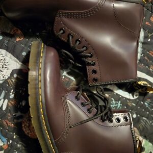 Dr. Martens Dark Maroon Combat Boots